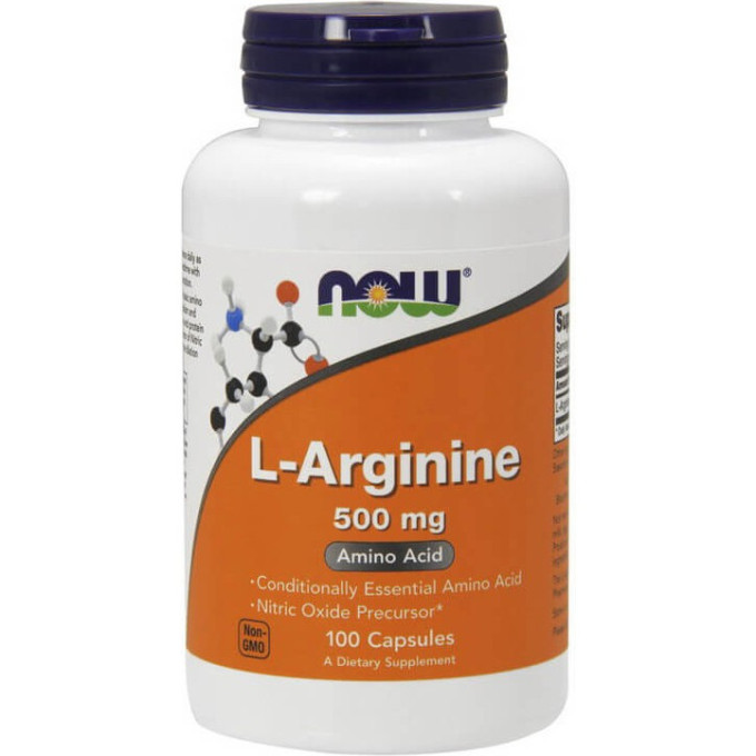 Аминокислота L‑Аргинин NOW FOODS L-ARGININE, 500 мг - 100 капсул NS3505