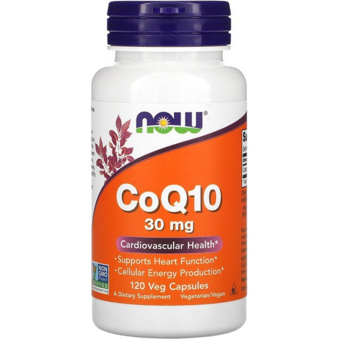 Антиоксидант NOW Q10 Coenzyme, 30 мг - 120 капсул NS3188