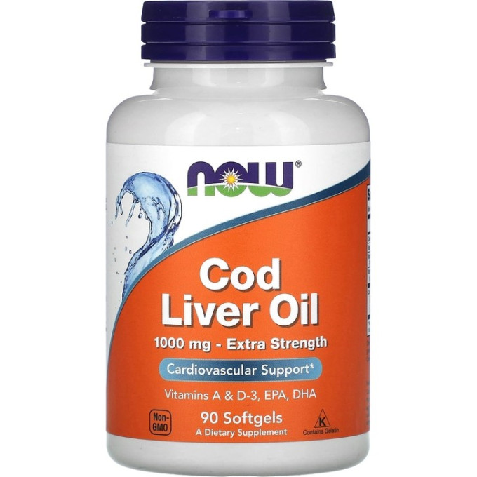 NOW Cod Liver Oil, 90 капсул NS1743